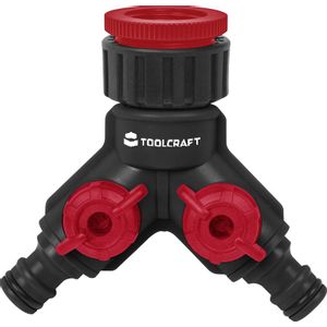 TOOLCRAFT 2302363 plastika 2-dijelni razvodnik utična spojka zaustavljanje vode , s regulacijskim ventilom