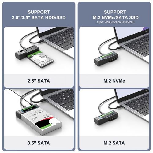 Adapter MAIWO USB(C) na NVME+SATA 2.5/3.5" K10635P2 slika 2