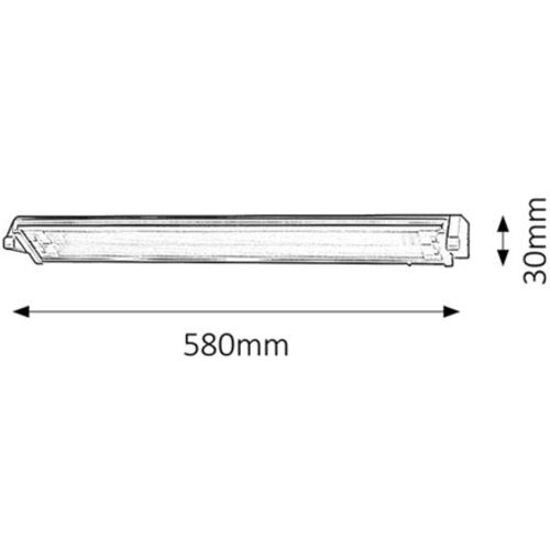 Rabalux Easy light fluo lampa T5 13W srebrna Kupatilska rasveta slika 2