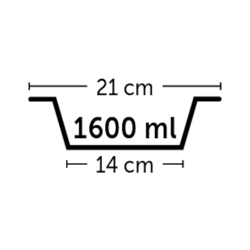 Posuda od nehrđajućeg čelika N3, fi 21 cm, 1600 ml slika 2