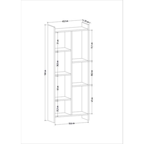 Eden - Anthracite, Oak Oak
Anthracite Bookshelf slika 4