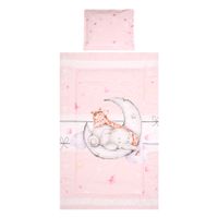 LORELLI RANFORCE COSY 3-dijelni set posteljine Butterflies Pink 100 x 150 cm