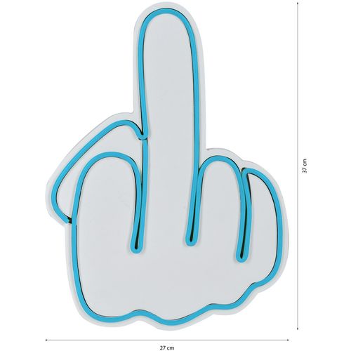 Wallity Ukrasna plastična LED rasvjeta, Middle Finger - Blue slika 8