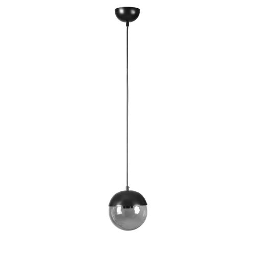 Küre Tekli Siyah Füme Camlı Sarkıt Dark Grey Chandelier slika 1