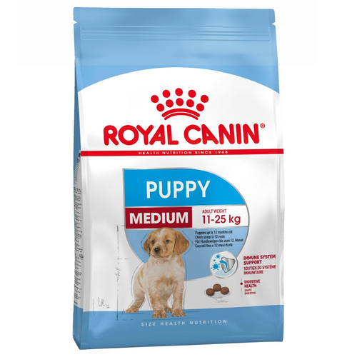 ROYAL CANIN SHN Medium Puppy, potpuna hrana za pse, specijalno za štence srednje velikih pasmina (konačne težine od 11 do 25 kg)  do 12 mjeseci starosti, 15 kg slika 1