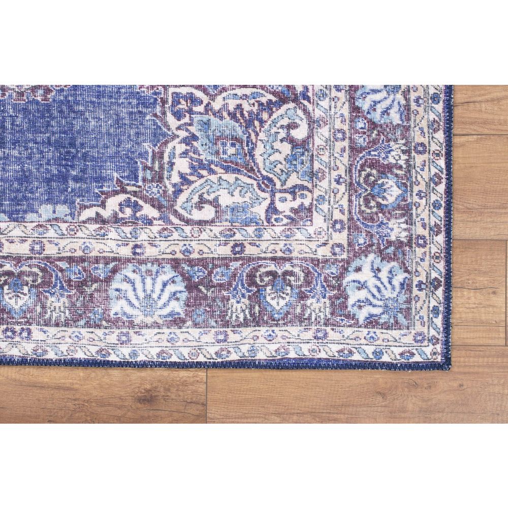 Tamnoplavi Višebojni Tepih 'Blues Chenille' - AL 249 (140 x 190 cm) slika 3