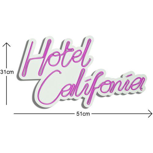 Wallity Ukrasna plastična LED rasvjeta, Hotel California - Pink slika 5