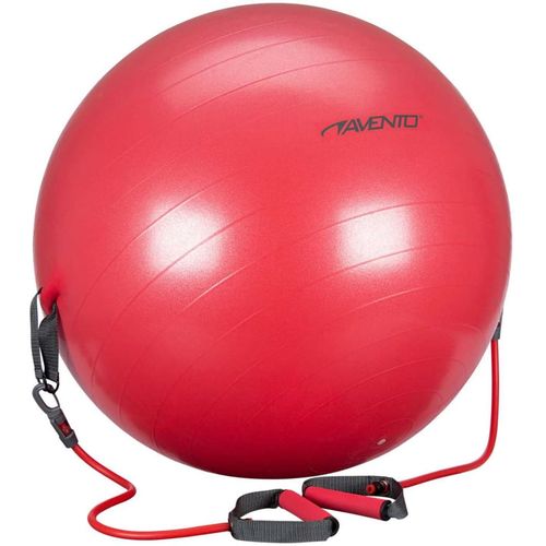 Avento lopta za vježbanje s trakama za otpor 65 cm crvena 41TO-ROG-65 slika 9