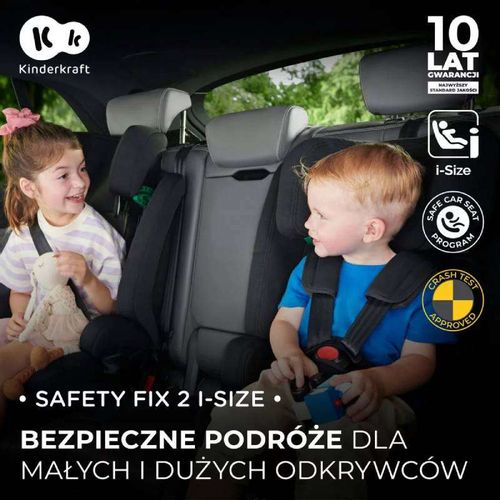 Kinderkraft Autosediste Safety Fix 2 I Size Grey slika 12