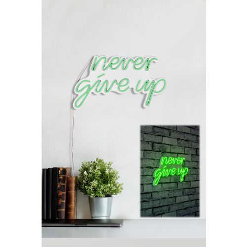 Wallity Ukrasna plastična LED rasvjeta, Never Give Up - Green slika 11