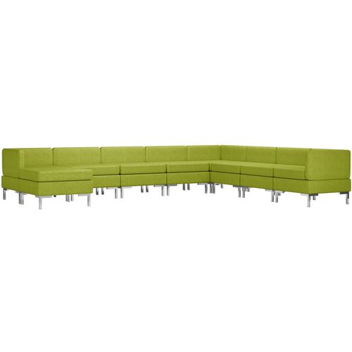 9-dijelni set sofa od tkanine zeleni slika 30