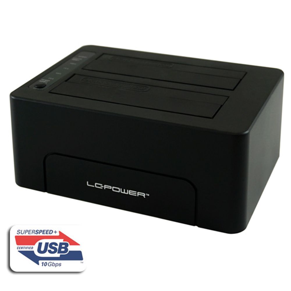 LC-Power LC-DOCK-CHDD docking station,Type C2,5"/3,5" SATA HDDs/SSDs, slika 1