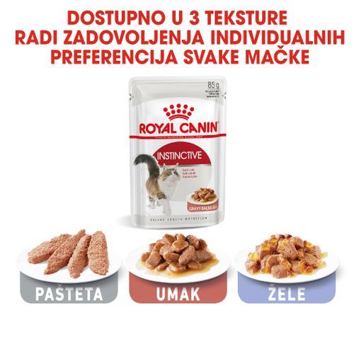 ROYAL CANIN FHN Instinctive Gravy, potpuna hrana u vrećici za  odrasle mačke, komadići u umaku, 12x85 g slika 2