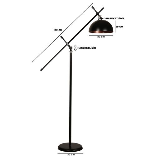 Hans lambader siyah ayak retro 3 başlıklı Black
Chrome Floor Lamp slika 2