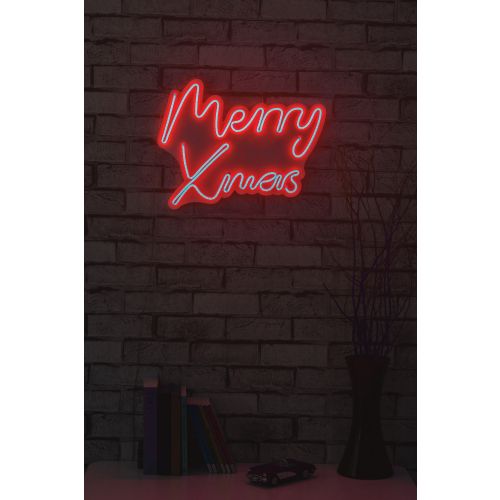 Wallity Ukrasna plastična LED rasvjeta, Merry Christmas - Red slika 12