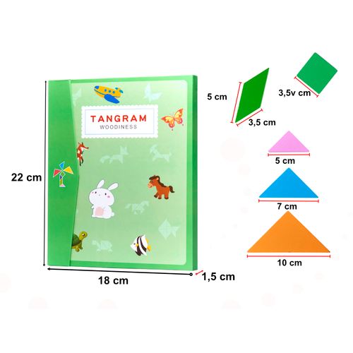 Montessori magnetna knjiga puzzle 3d tangram blokovi slika 3