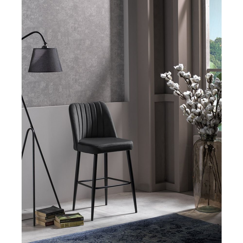 Vento - Set Barskih Stolica u Antracitnoj Boji (2 Komada) slika 1