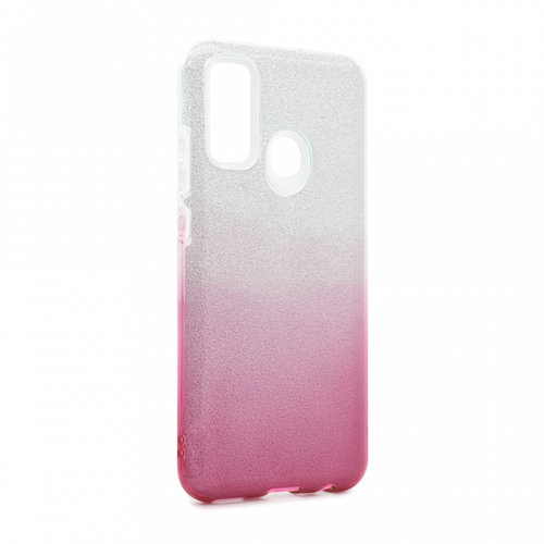 Torbica Double Crystal Dust za Huawei P smart 2020 roze srebrna slika 1