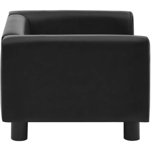 Sofa za pse crna 60 x 43 x 30 cm od pliša i umjetne kože slika 5