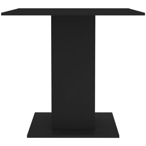 Blagovaonski stol crni 80 x 80 x 75 cm od iverice slika 5