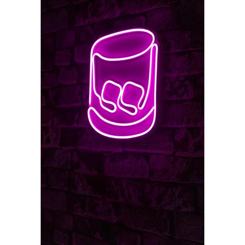 Wallity Ukrasna plastična LED rasvjeta, Whiskey Old Fashioned - Pink slika 1