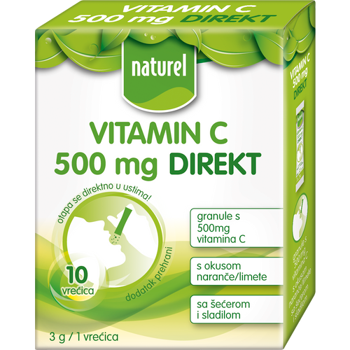 Naturel vitamin c 500 mg direkt 30 g (10 x 3 g) slika 1