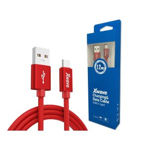 Xwave Kabl USB 3.1 na TIP-C 3.1 muško-muški 1.2M 3A,AI,upleteni,crveni