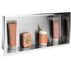 bathroom shelf 30x60 steel brush