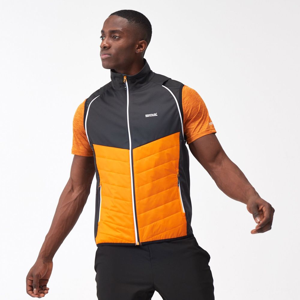 Regatta Muška jakna 2U1 Steren Hybrid Orange Pepper/Ash slika 7