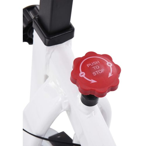 Sobni bicikl za vježbanje sa senzorima pulsa bijelo-crveni slika 15