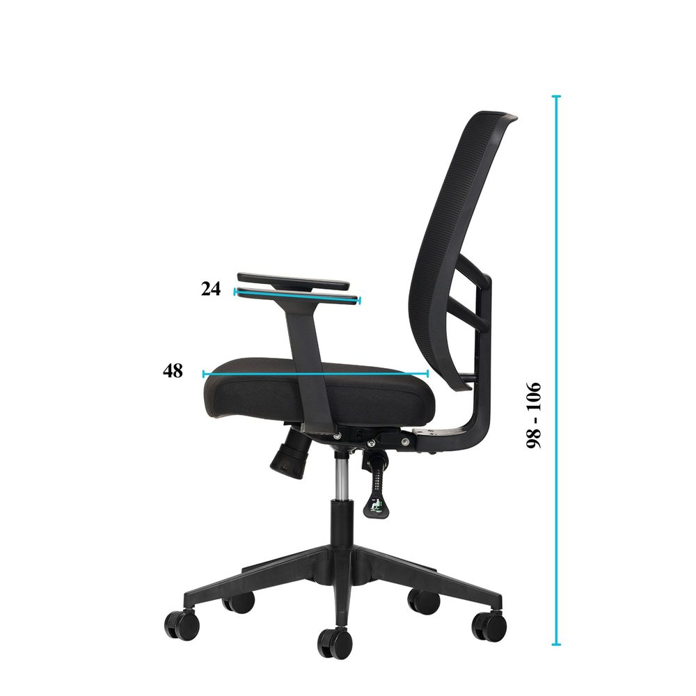 Leto 108 - Crna Crna Uredska Stolica Set (2 Komada) slika 10