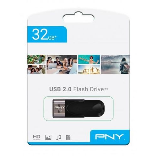 USB stick PNY Attaché 4, 32GB, USB2.0, crni slika 1