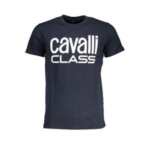 CAVALLI CLASS MEN'S SHORT SLEEVED T-SHIRT BLUE