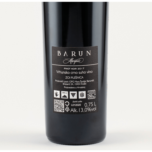 BARUN MARQUIS PINOT NOIR 2018 slika 8