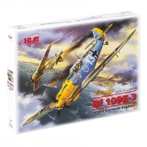 Model Kit Aircraft - Messerschmitt Bf 109E-3 WWII German Fighter 1:72 slika 1