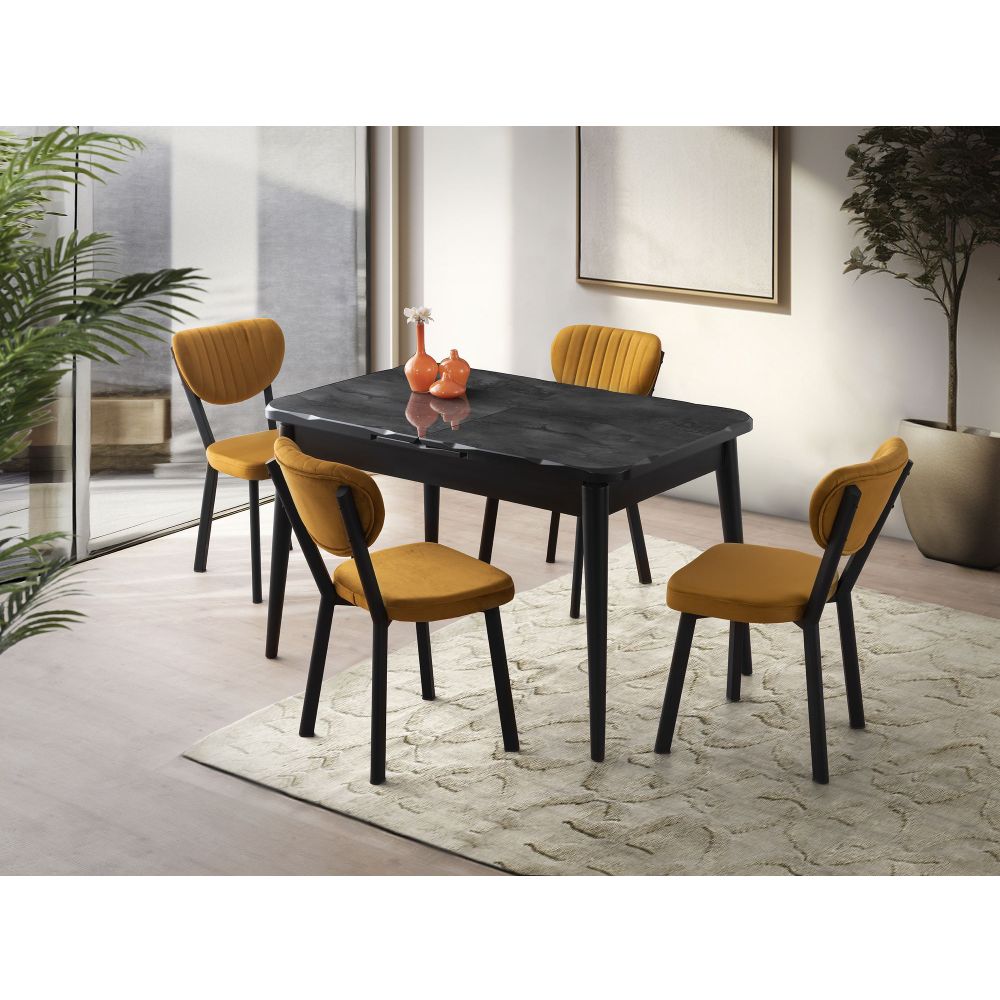 Crea - 2941 Crni Produživi Trpezarijski Sto slika 1