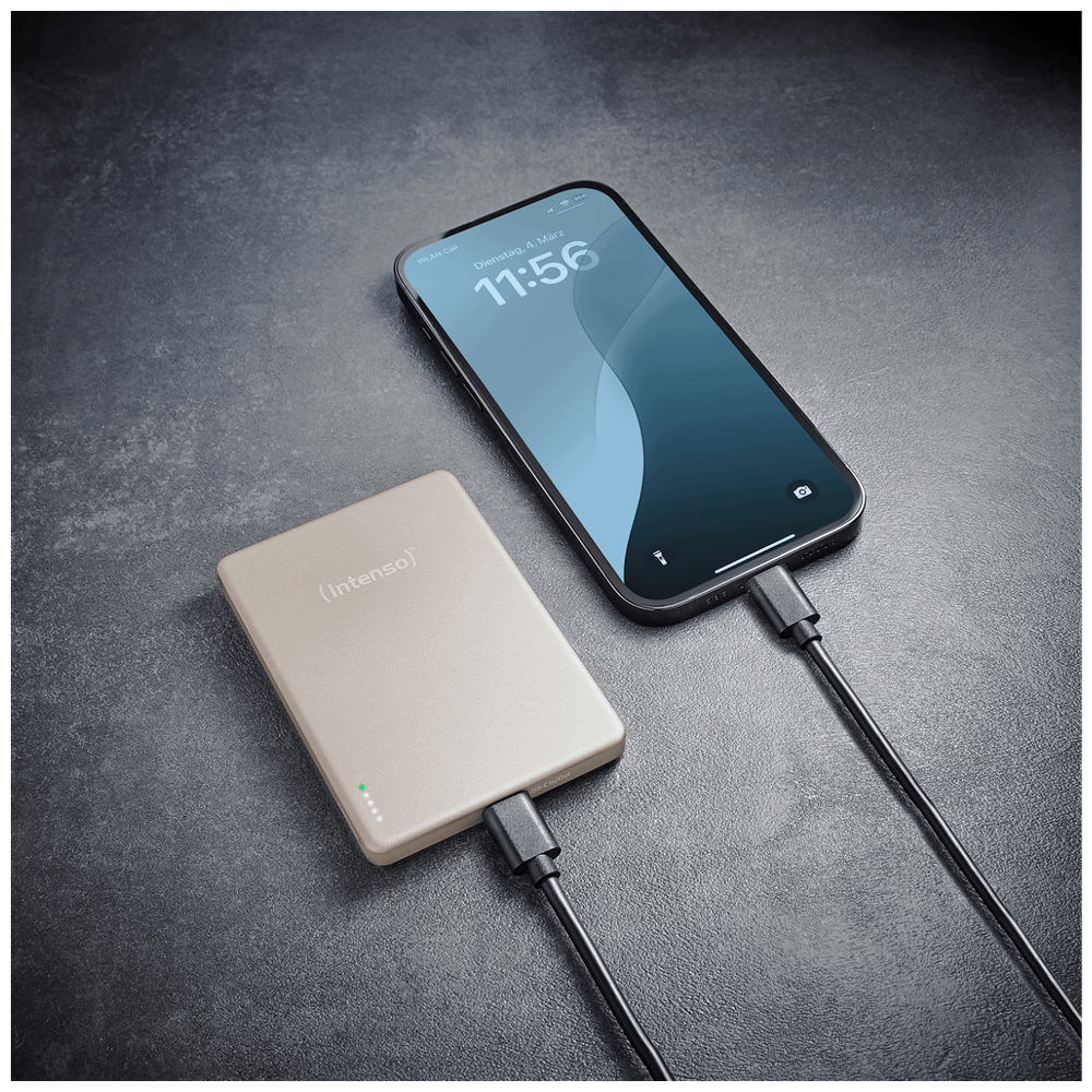 (Intenso) Prijenosni punjač POWERBANK MW5000 , MagSafe / 5000mAh / Champagne  slika 6