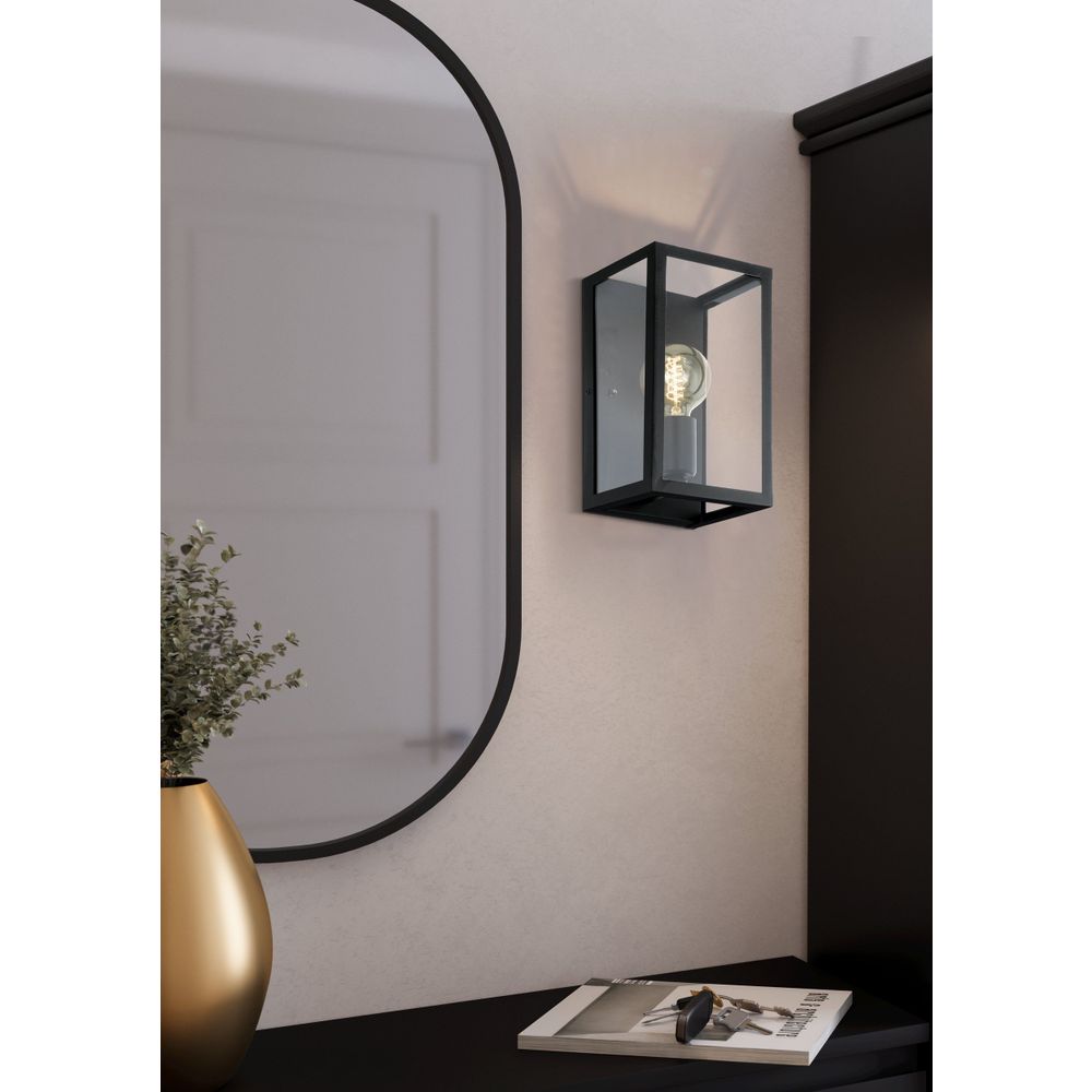 Eglo zidna lampa 'Charterhouse' - crna/staklo slika 2