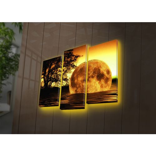 3PATDACT-26 Multicolor Decorative Led Lighted Canvas Painting (3 Pieces) slika 1
