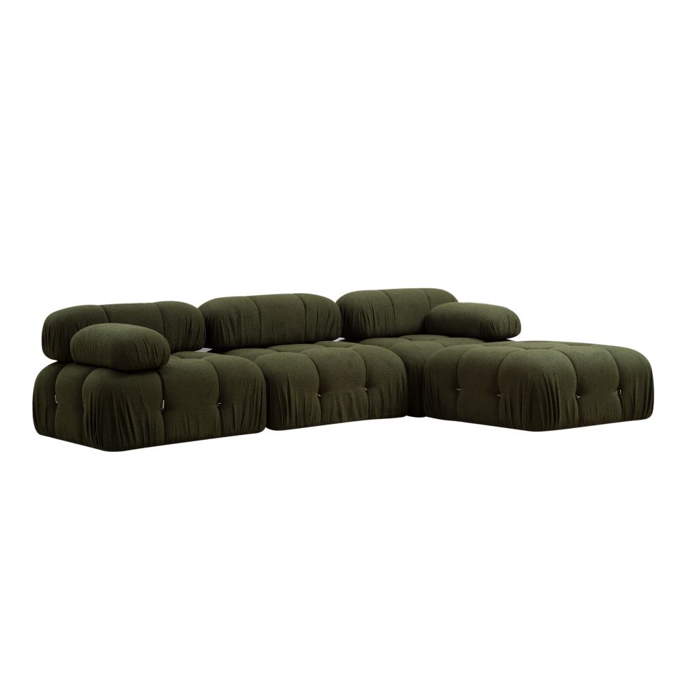 Ugaona Sofa Bubble Green L1-O1-1R-PUF u Zelenoj Boji slika 9