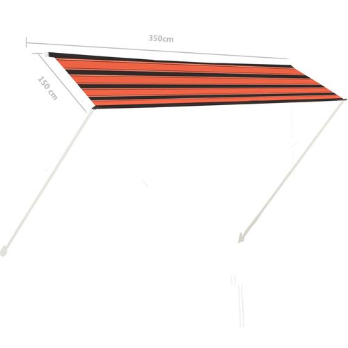 Tenda na uvlačenje 350 x 150 cm narančasto-smeđa slika 6