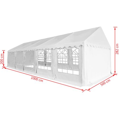 Vrtni šator od PVC-a 5 x 10 m bijeli slika 40