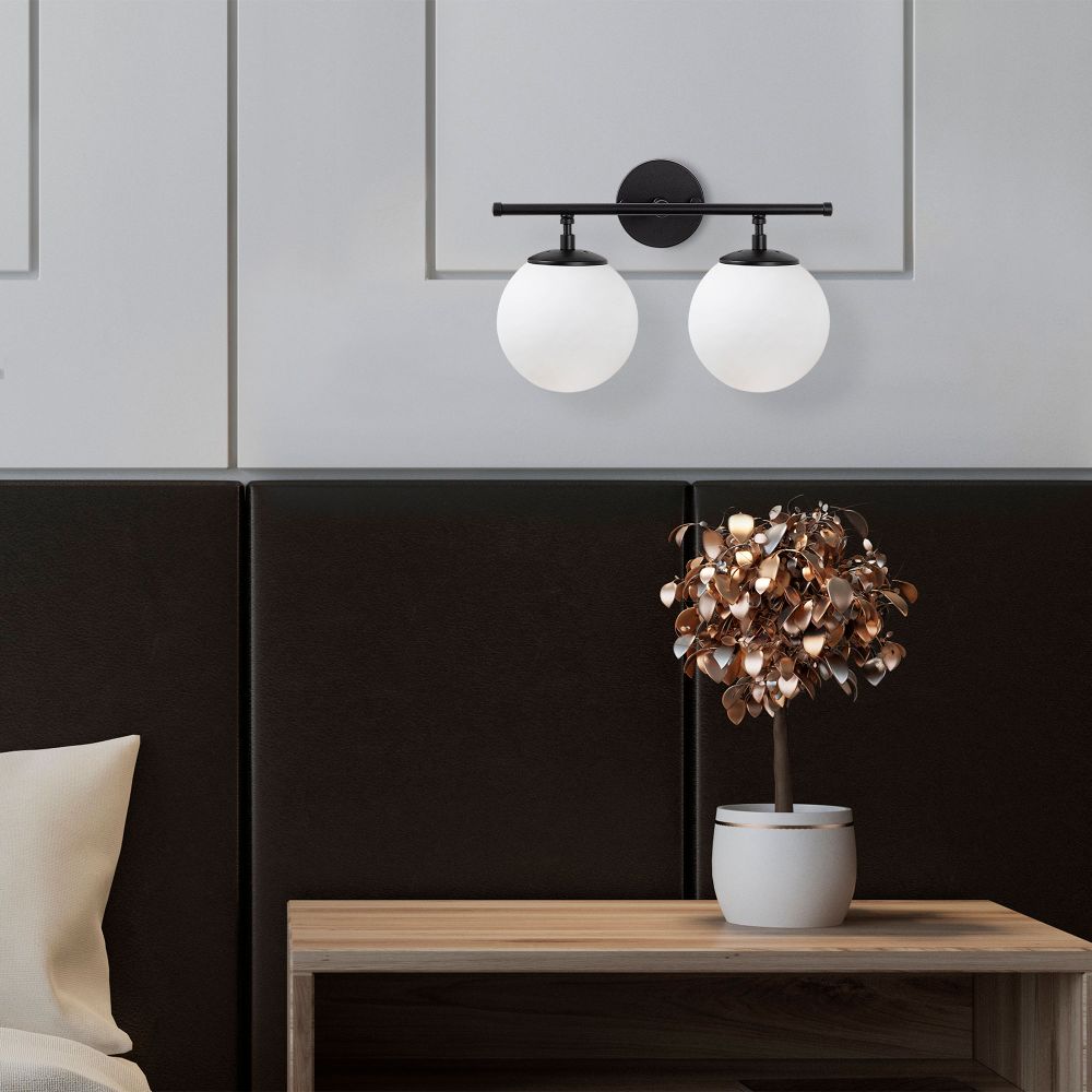 Zidna Lampa Roe - 10745, boje: Crna, Krem slika 2
