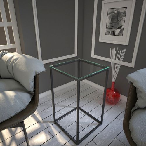 Pure - Glass Anthracite Side Table slika 4