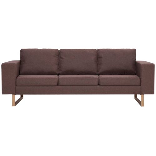 2-dijelni set sofa od tkanine smeđi slika 38