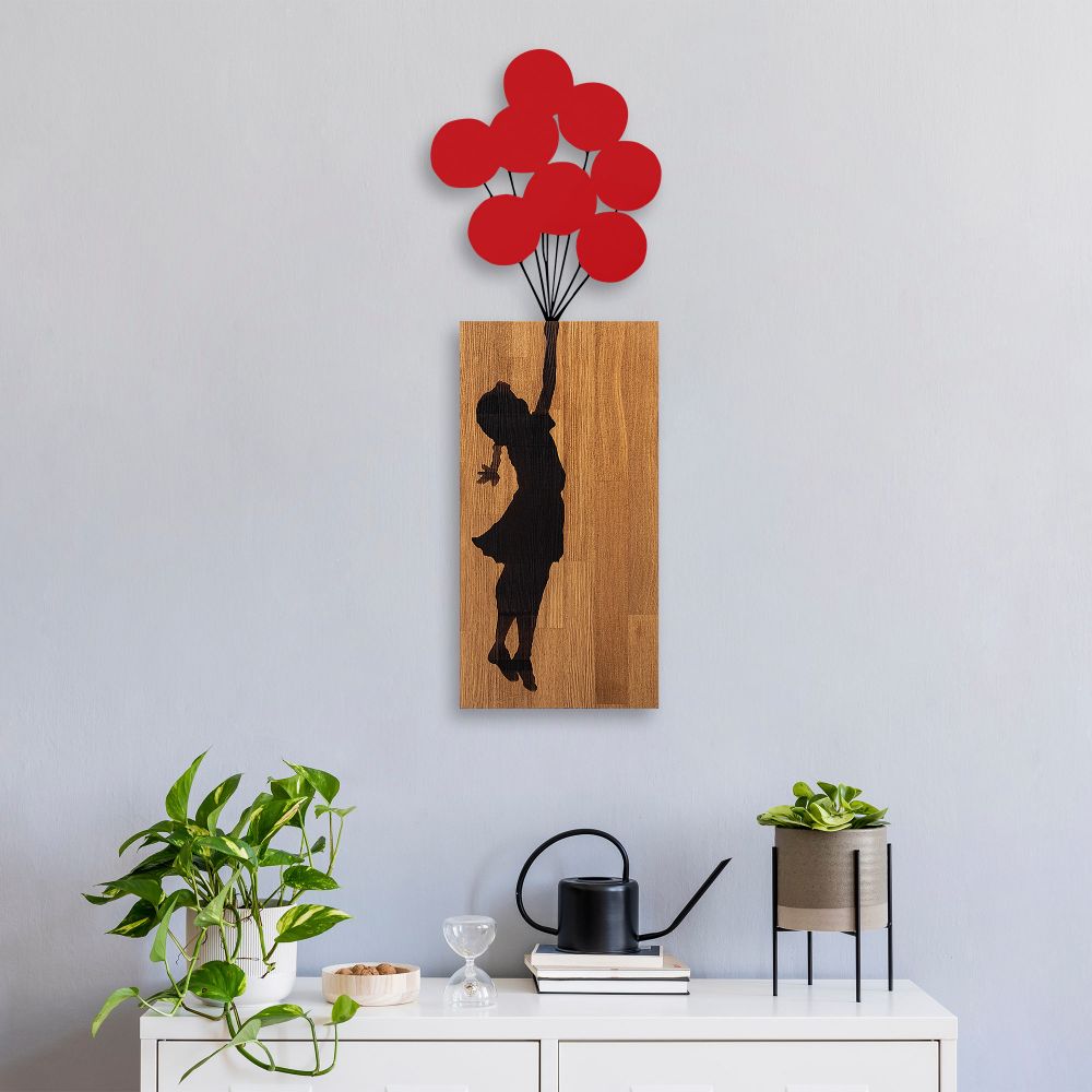 Banksy - 17 Walnut Crni Dekorativni Drveni Zidni Ukras slika 4
