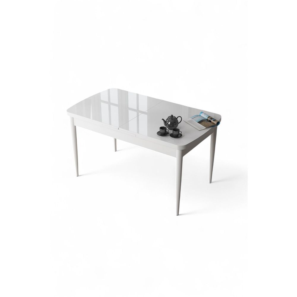 Trpezarijski stol Zen u bijeloj boji slika 2
