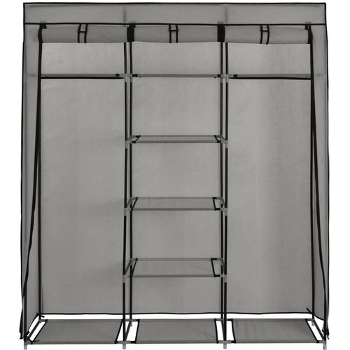 282456 Wardrobe with Compartments and Rods Grey 150x45x175 cm Fabric slika 37
