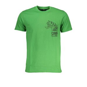 CAVALLI CLASS GREEN MEN'S SHORT SLEEVED T-SHIRT