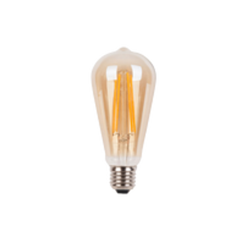 Green Tech LED filament žarulja 4W, 2300K, E27, AC220V, ST64, amber, dimabilna slika 2